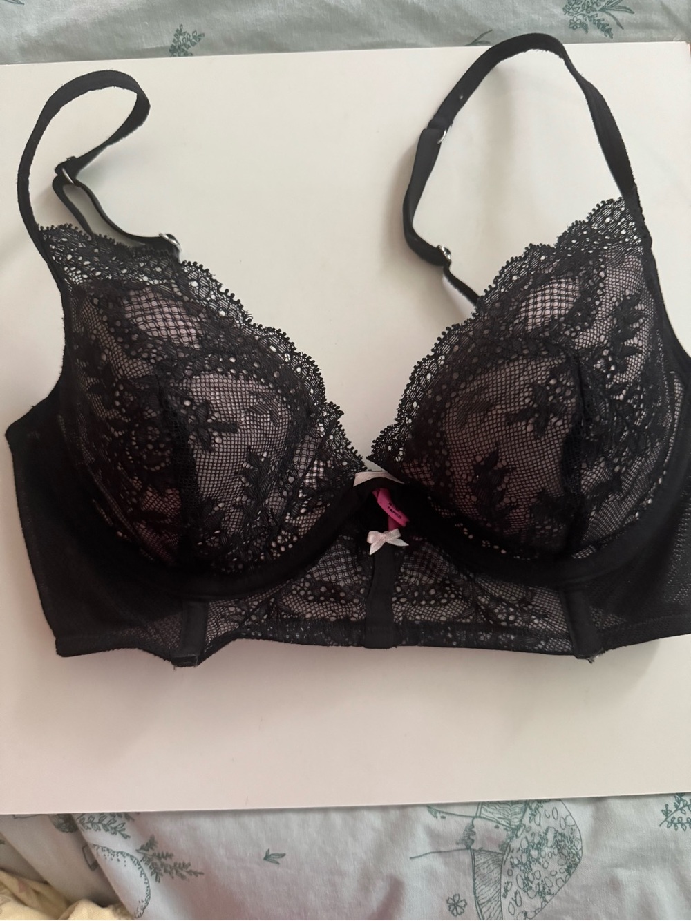 Betsey Johnson Lace Bra 32D – Black
